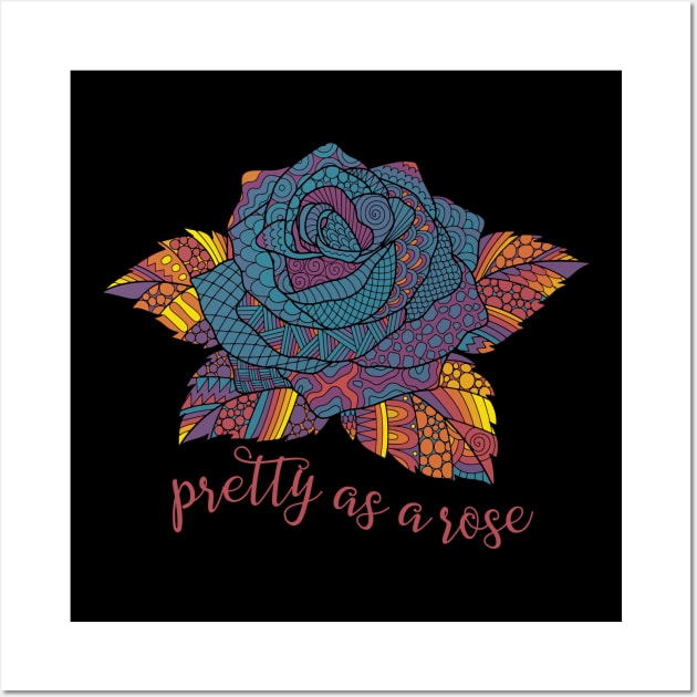 Pretty as a Rose - Multicolored Wall Art by AlondraHanley